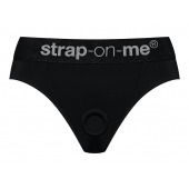 Черные трусики для насадок Heroine Lingerie Harness - size XL - Strap-on-me - купить с доставкой в Рыбинске