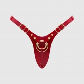 Красный пояс для фиксации насадок Strap-On-Me Leatherette Harness Fabulous - Strap-on-me - купить с доставкой в Рыбинске