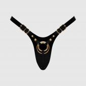 Черный пояс для фиксации насадок Strap-On-Me Leatherette Harness Fabulous - Strap-on-me - купить с доставкой в Рыбинске