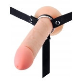 Мужской полый страпон на регулируемых ремешках - 22 см. - Sex Expert - купить с доставкой в Рыбинске