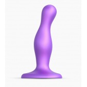 Фиолетовая насадка Strap-On-Me Dildo Plug Curvy size S - Strap-on-me - купить с доставкой в Рыбинске