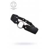 Черный кожаный чокер-ошейник со скруглёнными углами - Pecado - купить с доставкой в Рыбинске