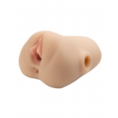 Телесный мастурбатор с вибрацией Double Pounder Vibrating Squeeze Stroker - Pipedream - в Рыбинске купить с доставкой