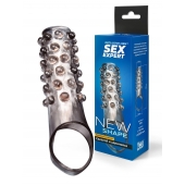 Дымчатая насадка на пенис с выпуклостями - 11 см. - Sex Expert - в Рыбинске купить с доставкой