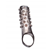 Дымчатая насадка на пенис с выпуклостями - 11 см. - Sex Expert - в Рыбинске купить с доставкой