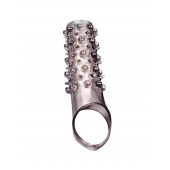 Дымчатая насадка на пенис с шипами и выпуклостями - 12 см. - Sex Expert - в Рыбинске купить с доставкой