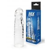Прозрачная закрытая насадка на член - 15 см. - Sex Expert - в Рыбинске купить с доставкой