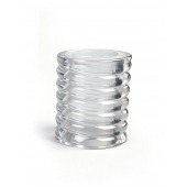 Прозрачная сквозная насадка на пенис с ребрышками - Sex Expert - в Рыбинске купить с доставкой