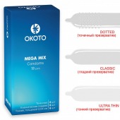 Презервативы OKOTO Mega Mix - 18 шт. - Sitabella - купить с доставкой в Рыбинске