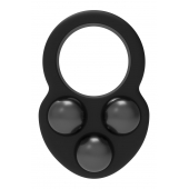 Черное эрекционное кольцо с утяжелителями - Dream Toys - в Рыбинске купить с доставкой