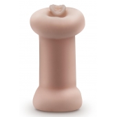 Телесный люминесцентный двусторонний мастурбатор Tasha - Blush Novelties - в Рыбинске купить с доставкой