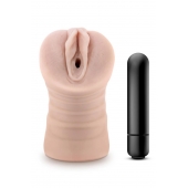 Телесный мастурбатор-вагина Ayumi с вибрацией - Blush Novelties - в Рыбинске купить с доставкой