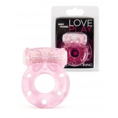 Розовое эрекционное виброкольцо с бабочкой - 1137 - в Рыбинске купить с доставкой