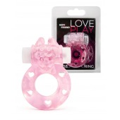 Розовое эрекционное виброкольцо в форме зайчика - 1137 - в Рыбинске купить с доставкой