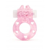 Розовое эрекционное виброкольцо в форме зайчика - 1137 - в Рыбинске купить с доставкой