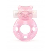 Розовое эрекционное виброкольцо в форме мишки - 1137 - в Рыбинске купить с доставкой