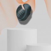 Серый сквозной мастурбатор с вибрацией Manwan Starter - Manwan - в Рыбинске купить с доставкой