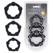 Набор из 3 эрекционных колец Beaded Silicone Cockring Set - Shots Media BV - в Рыбинске купить с доставкой