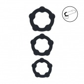 Набор из 3 эрекционных колец Beaded Silicone Cockring Set - Shots Media BV - в Рыбинске купить с доставкой
