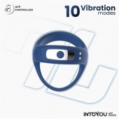 Синее интерактивное эрекционное виброкольцо Rank - Intoyou - в Рыбинске купить с доставкой