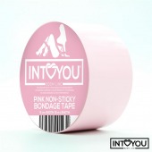 Розовый скотч для фиксации Non-Sticky Bondage Tape - 15 м. - Intoyou - купить с доставкой в Рыбинске