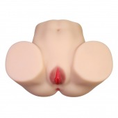 Телесный мастурбатор с 2 любовными отверстиями Olivia - Baile - в Рыбинске купить с доставкой