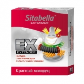 Стимулирующая насадка Sitabella Extender  Красный молодец - Sitabella - купить с доставкой в Рыбинске
