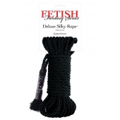 Черная веревка для фиксации Deluxe Silky Rope - 9,75 м. - Pipedream - купить с доставкой в Рыбинске