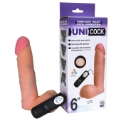 Фаллическая насадка Харнесс UNICOCK 6  с вибрацией - 18 см. - LOVETOY (А-Полимер) - купить с доставкой в Рыбинске
