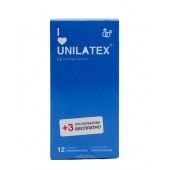 Классические презервативы Unilatex Natural Plain - 12 шт. + 3 шт. в подарок - Unilatex - купить с доставкой в Рыбинске