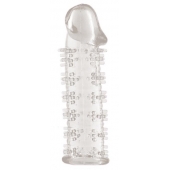 Гелевая прозрачная насадка с шипами - 12 см. - Toyfa Basic - в Рыбинске купить с доставкой