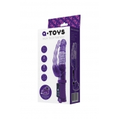 Фиолетовый анально-вагинальный вибратор на присоске A-toys - A-toys