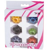 Набор из 6 разноцветных эрекционных колец - Toyfa Basic - в Рыбинске купить с доставкой