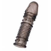 Дымчатая закрытая насадка ToyFa XLover с чешуйками и пупырышками - 13,5 см. - ToyFa - в Рыбинске купить с доставкой