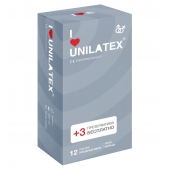 Презервативы с рёбрами Unilatex Ribbed - 12 шт. + 3 шт. в подарок - Unilatex - купить с доставкой в Рыбинске