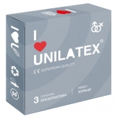 Презервативы с рёбрами Unilatex Ribbed - 3 шт. - Unilatex - купить с доставкой в Рыбинске