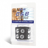 Ремень на член и мошонку 1.5  Cock Ring With Ball Strap - BlueLine - купить с доставкой в Рыбинске
