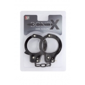 Чёрные наручники из листового металла BONDX METAL CUFFS BLACK - Dream Toys - купить с доставкой в Рыбинске