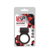 Чёрное эрекционное виброкольцо LIT-UP SILICONE STIMU RING 3 BLACK - Dream Toys - в Рыбинске купить с доставкой