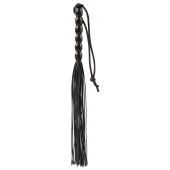 Чёрная мини-плеть из резины Rubber Mini Whip - 22 см. - Blush Novelties - купить с доставкой в Рыбинске