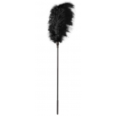 Стек с большим чёрным пером Large Feather Tickler - 65 см. - Blush Novelties - купить с доставкой в Рыбинске