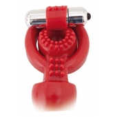 Красная вибронасадка с анальным стимулятором - ToyFa - в Рыбинске купить с доставкой