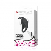 Чёрное эрекционное кольцо с вибрацией Rabbit Vibrator - Baile - в Рыбинске купить с доставкой