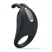 Чёрное эрекционное кольцо с вибрацией Rabbit Vibrator - Baile - в Рыбинске купить с доставкой