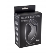 Чёрное эрекционное кольцо с анальной пробкой Button Anal Plug - Lola Games - в Рыбинске купить с доставкой