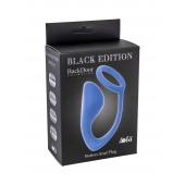 Синее эрекционное кольцо с анальной пробкой Button Anal Plug - Lola Games - в Рыбинске купить с доставкой