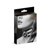 Чёрный тройной чокер с большим кольцом - Bijoux Pour Toi - купить с доставкой в Рыбинске