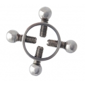 Серебристые зажимы для сосков на винтах - ToyFa - купить с доставкой в Рыбинске