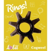 Чёрное эрекционное кольцо Rings Cogweel - Lola Games - в Рыбинске купить с доставкой