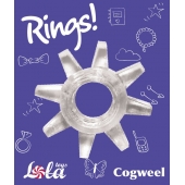 Прозрачное эрекционное кольцо Rings Cogweel - Lola Games - в Рыбинске купить с доставкой